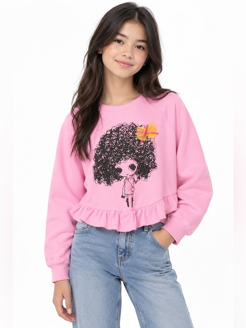 Hopscotch Girls Cotton Graphic Print